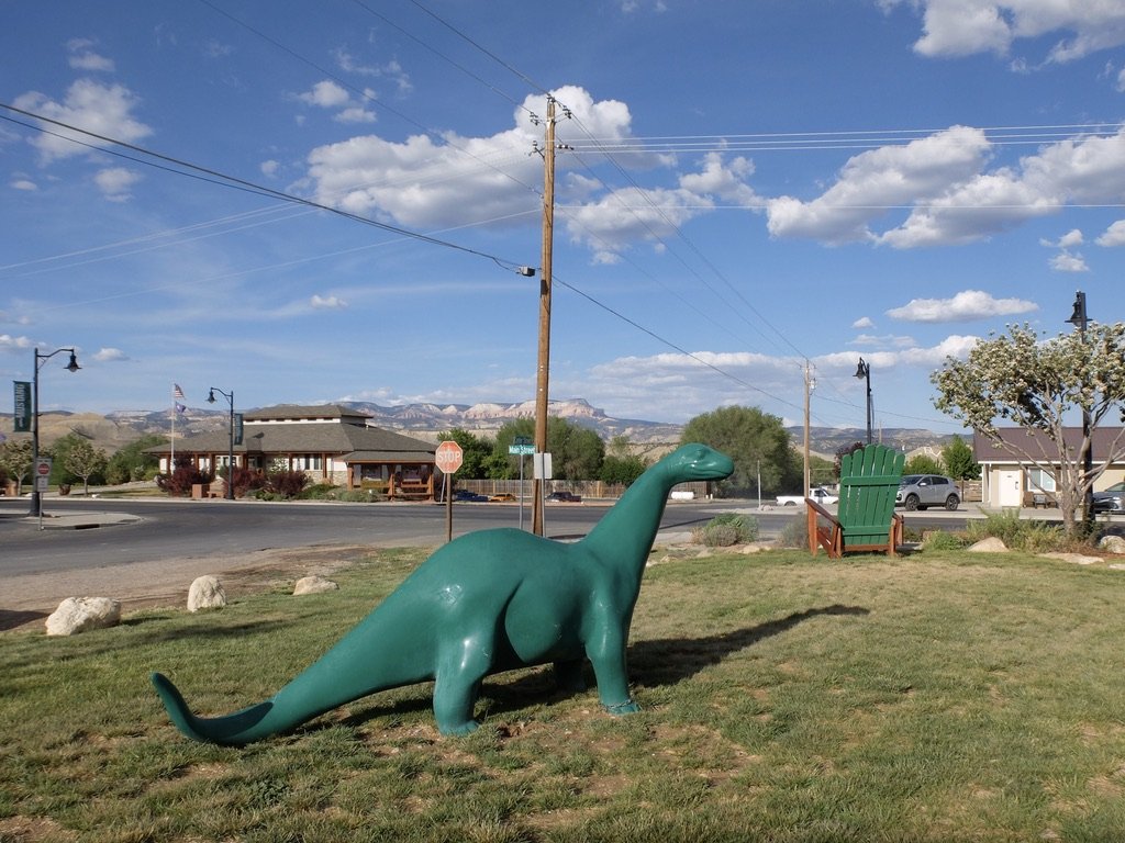 Tropic, UT.  Almost every Sinclair gas station had one of these Dinos.  The first life-size DINO appeared in the “Century of Progress” Chicago World’s Fair in 1933-1934.