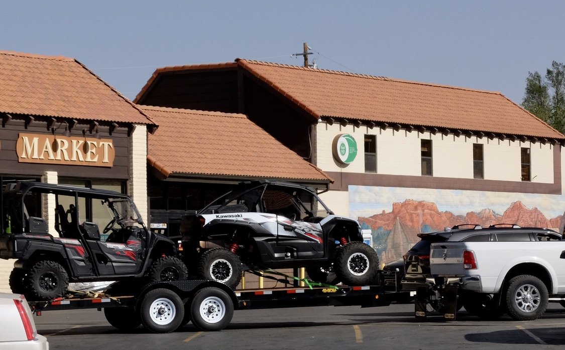 Kanab. OHV or ORV, off hwy or off road vehicle.  A new phenomenon.