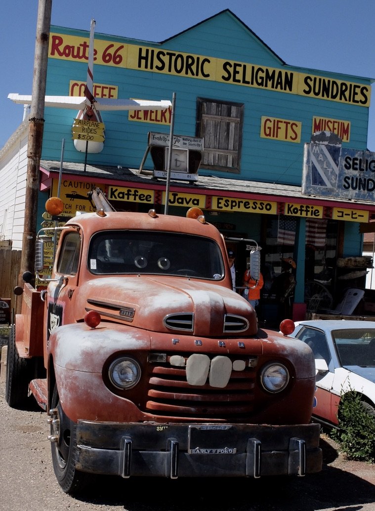 Seligman on Rte 66 - Sir Tow Mater from "Cars."