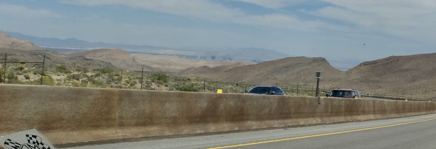 Viva Las Vegas - seen from the road.  We managed to totally bypass it.