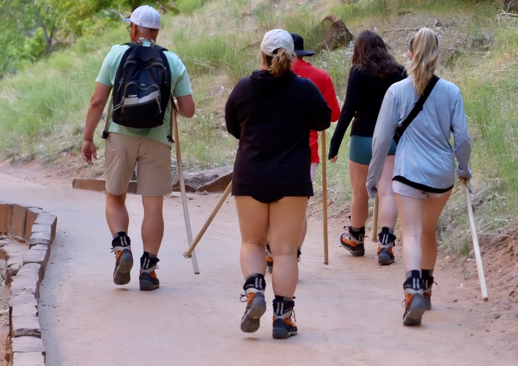 We saw a lot of families with matching hiking shoes.