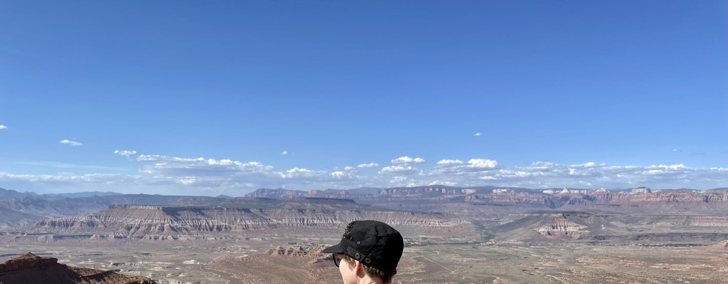 Looking west at Zion Nat'l Park &amp; below the towns of Virgin &amp; appropriately named... 