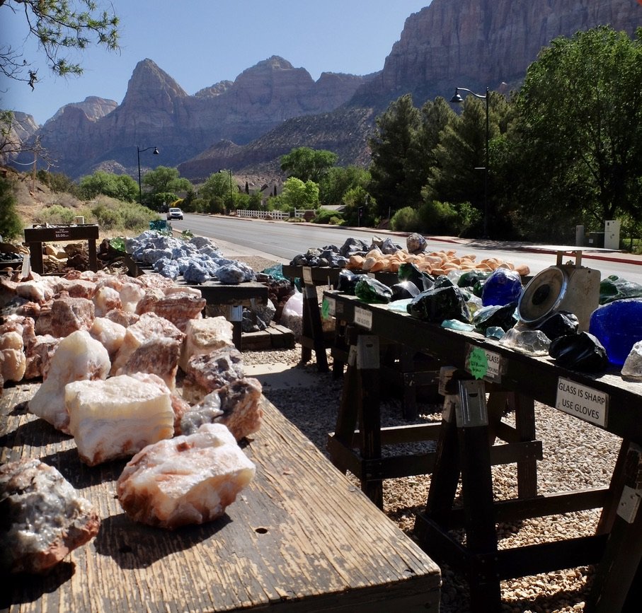 The young guy behind the counter said that when he started working here he had never suspected people would come by & buy rocks. Of course, we did!