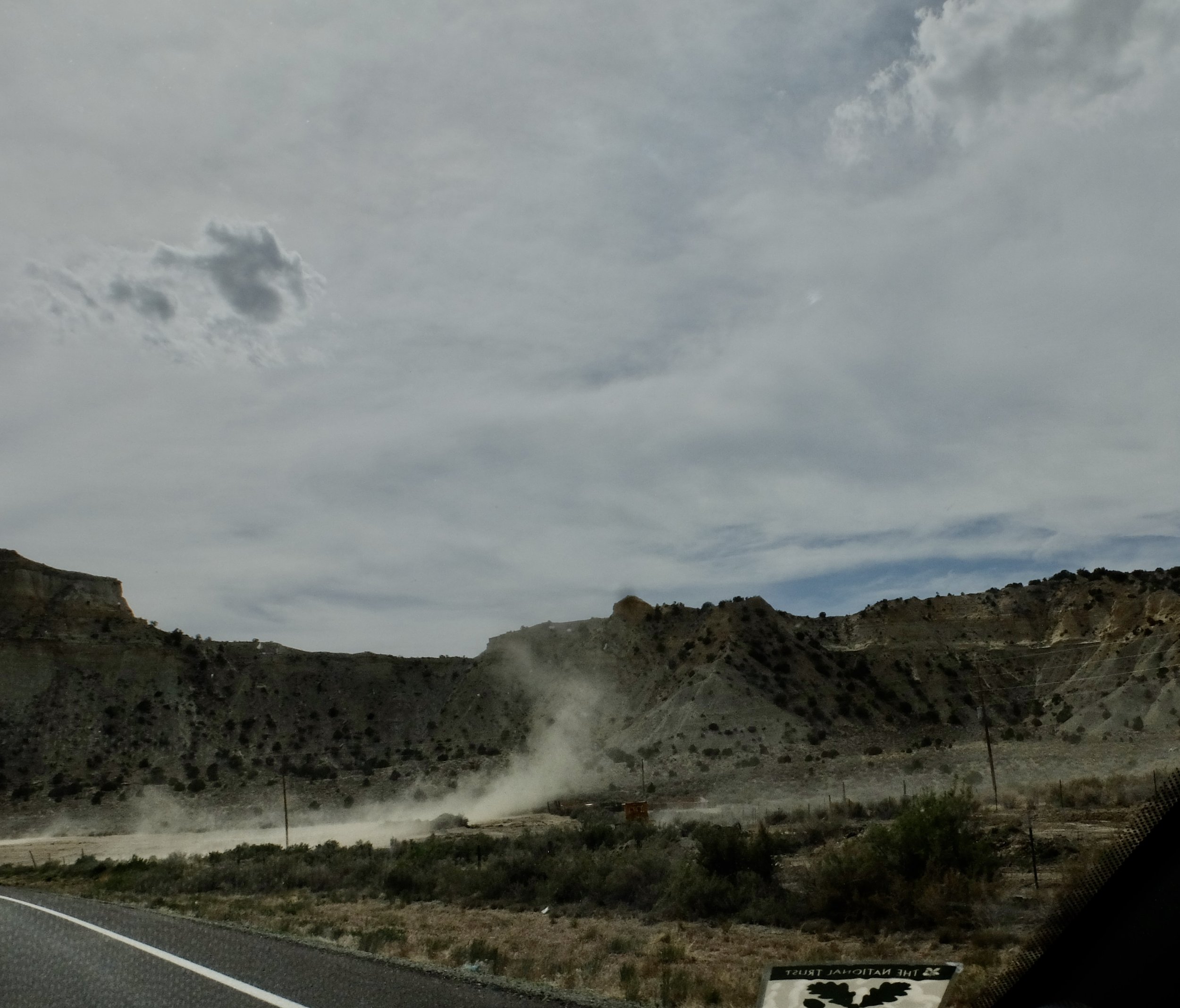 A mini, mighty dust storm that appeared out of nowhere.