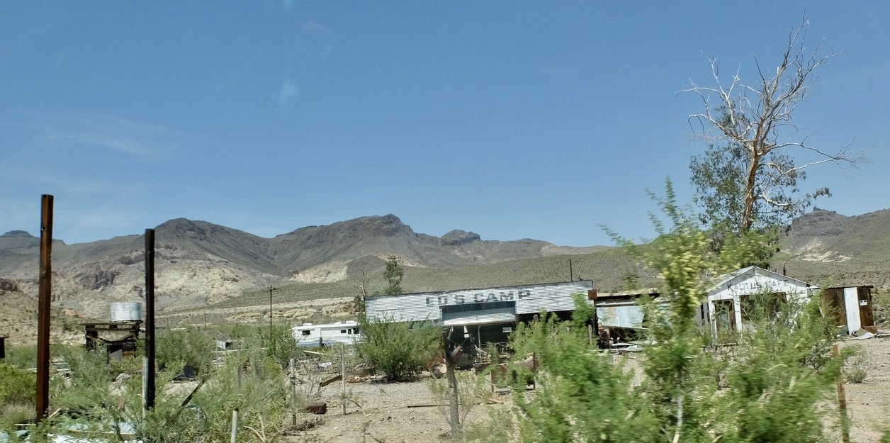  “Ed's Camp was founded in the 1920s by Ed Edgerton, who set up the Kactus  Cafe', a gas station, some campgrounds and related facilities to serve  local miners.   Today, Ed's looks like it has been abandoned for years.” 