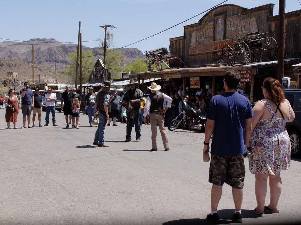 This stopped us in the middle of Oatman, surrounded by jackasses for about 20 long, hot minutes.