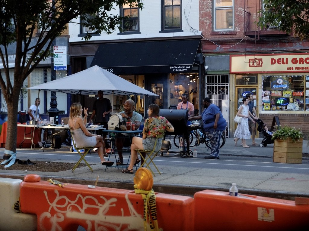 Vanderbilt Ave. Open Streets Program. closed to motor vehicles Saturday &amp; Sunday between Atlantic Ave. &amp; Park Pl..