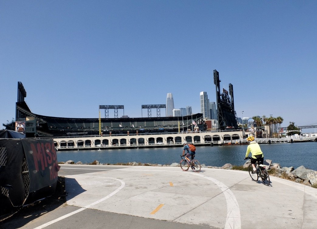 As we approached Oracle Park, home of the San Francisco Giants, we noticed a promenade encircling the stadium, which we took..