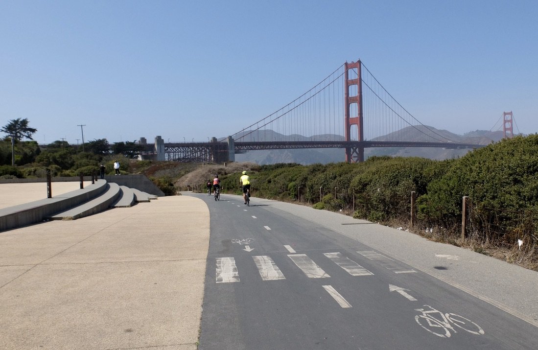  When we were contemplating a move to Marin County in 1981, I wanted a home that would be a reasonable bicycling distance to the Golden Gate Bridge (GGB) &amp; San Francisco. The GGB is about 14.5 miles from my home. A little less than ten years ago,