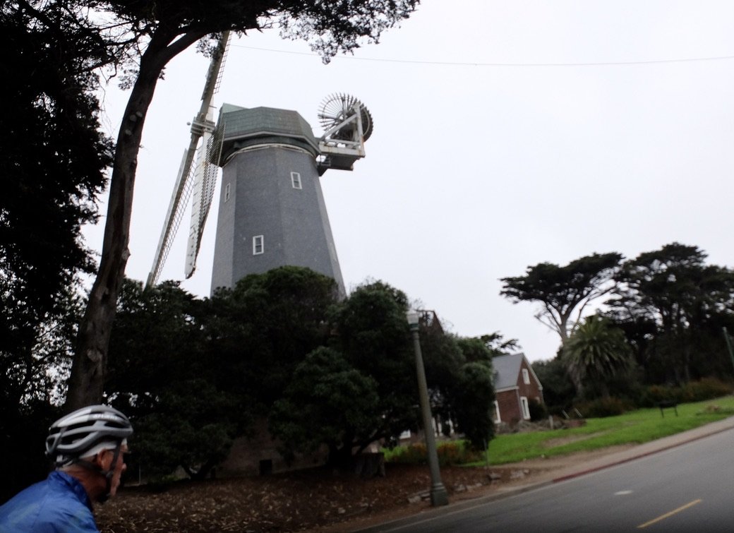We  entered Golden Gate Park at the 2nd windmill.