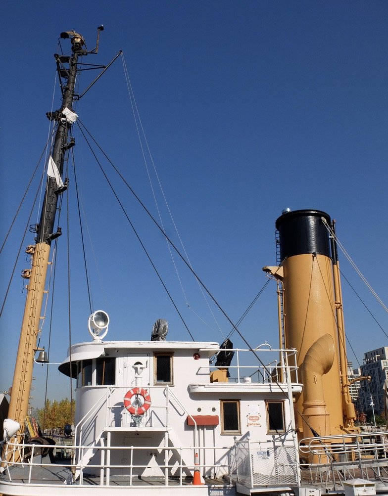  Hudson River Park, Pier 25 -The  c.1933-1972 U.S.C.G. only surviving steam-powered Cutter/Lighthouse &amp; Buoy Tender "LILAC" - Nat'l Reg. of Historic Places. 