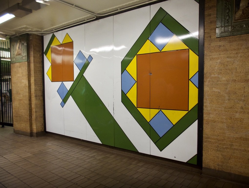  Astor Place.  A porcelain enamel on steel mural designed by Milton Glaser c. 1986.