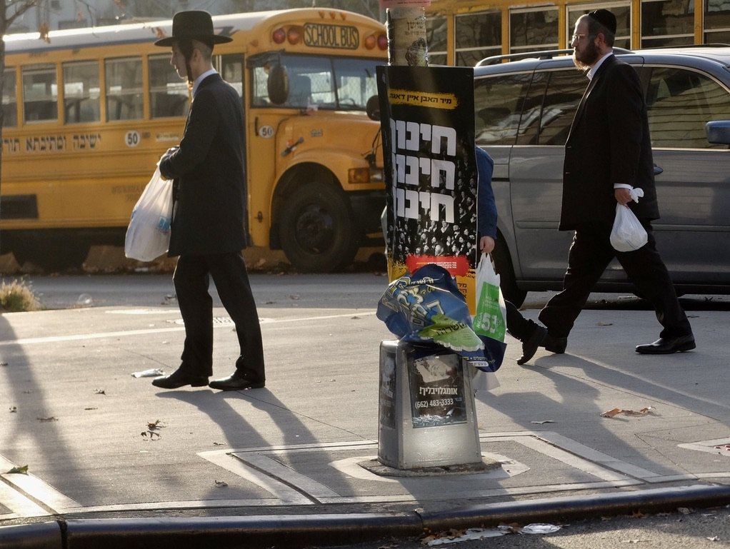 All the business signage was in Yiddish.