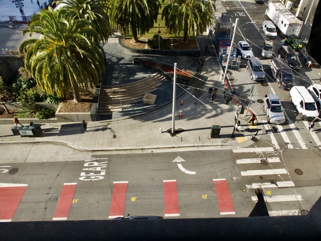 It might have been from the roof of 860 Stockton Street.  This was taken Dec. 15th from the 6th floor office of my periodontist in that building.  