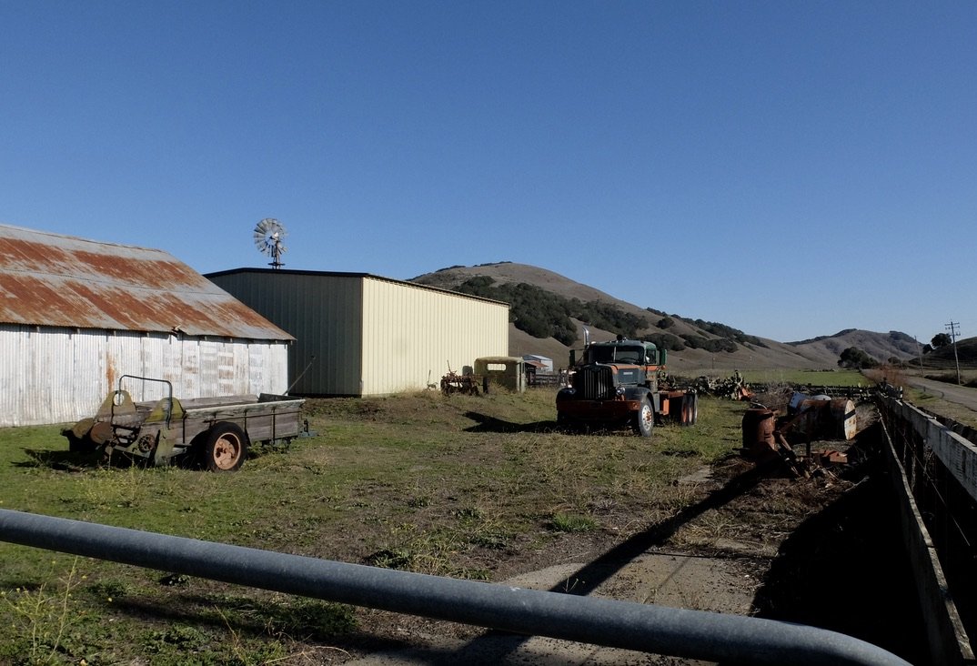 Old farm equipment &amp; such keeps being added to this ranch's collection.