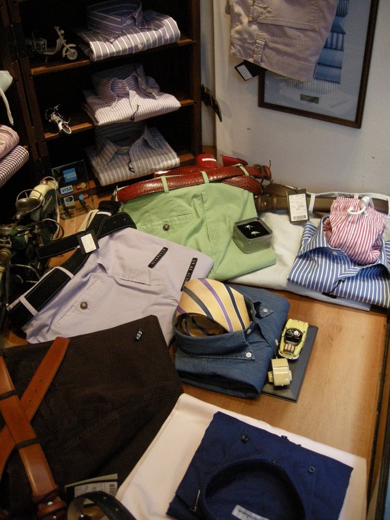 Como, Italy. Great men's shop.  Too bad that I didn't need anything.