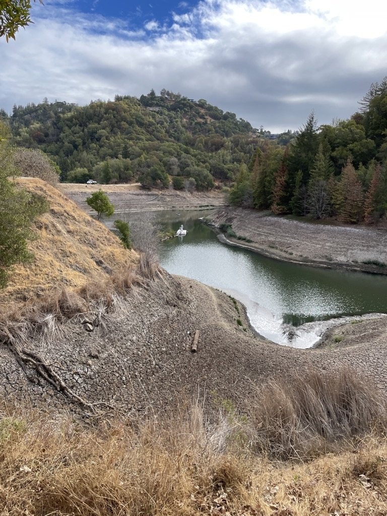 October 2021. Photo taken from the other side looking back at the dam.