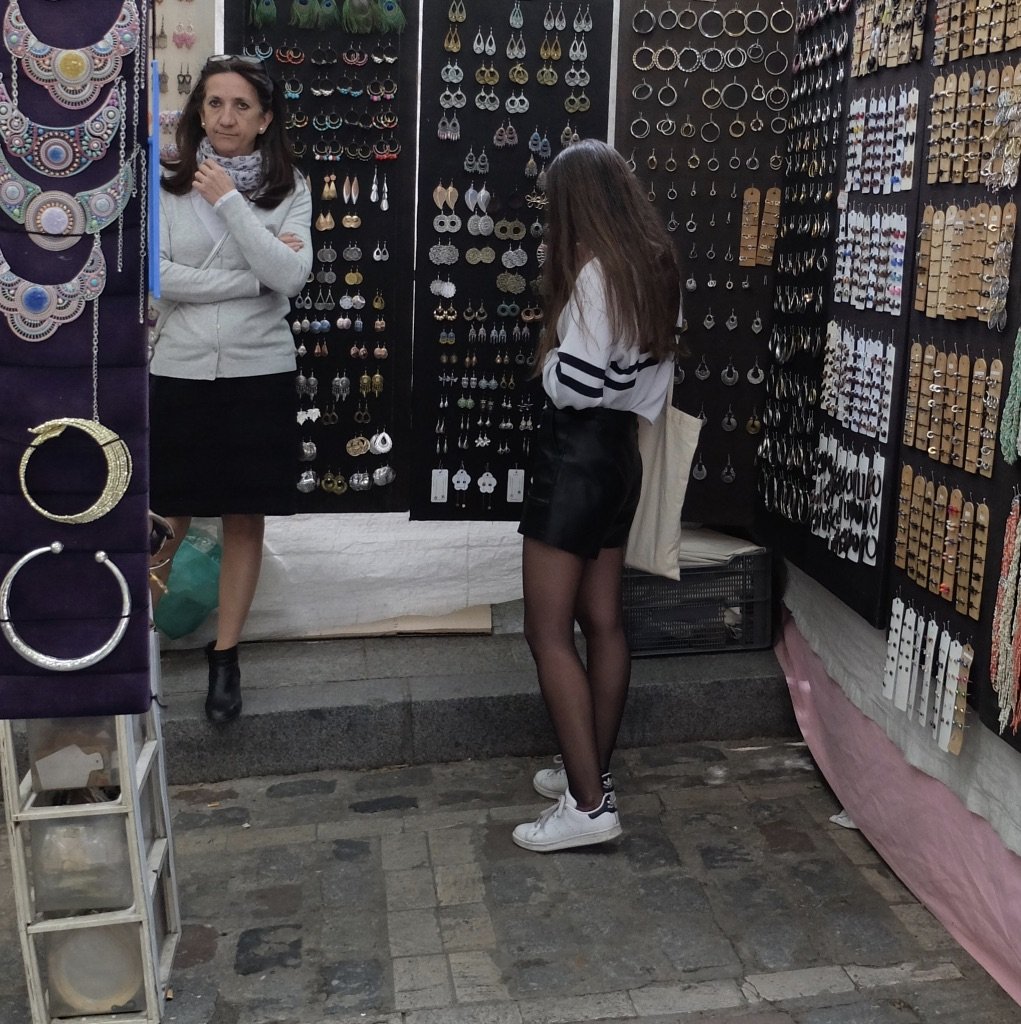    El Rastro Flea Market, Madrid, Spain. 