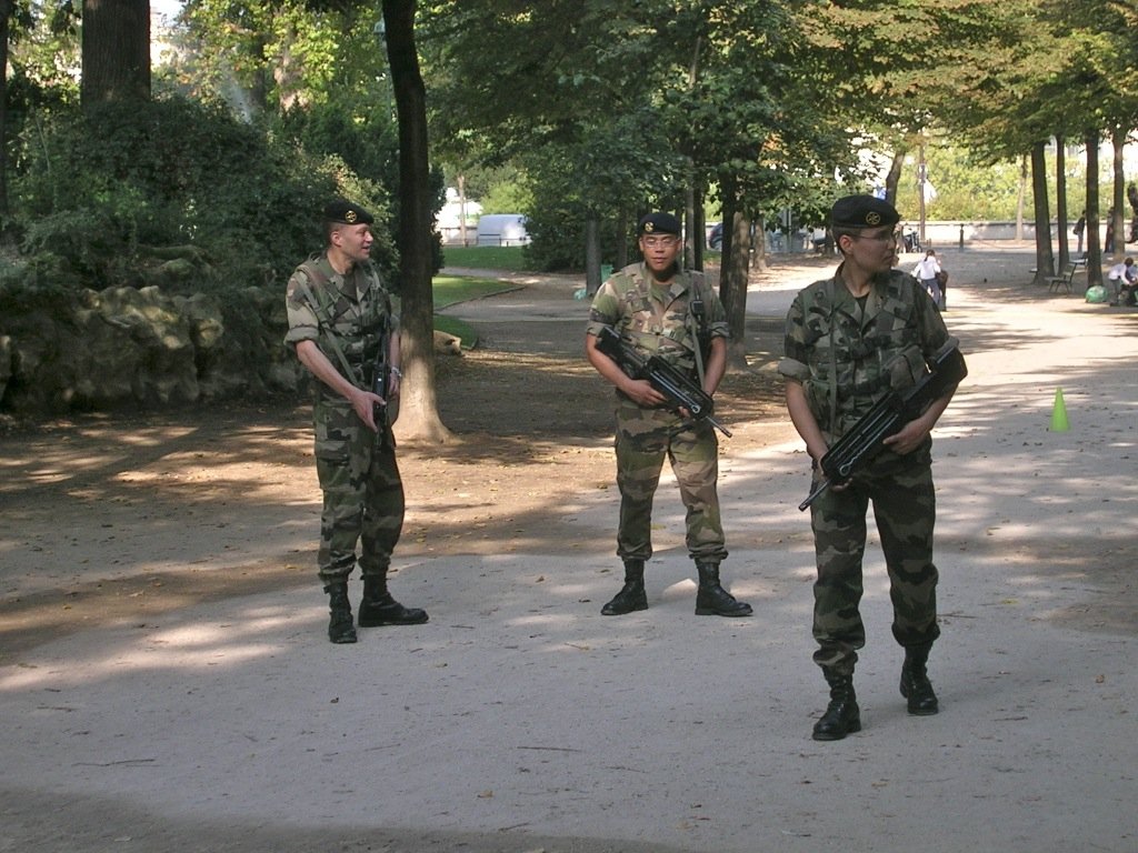 On the grounds of the Eiffel Tower, Paris, France.