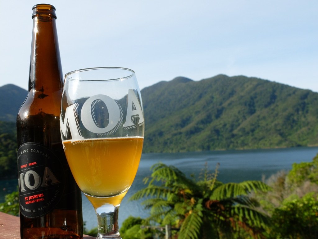  Punga Cove Lodge, Endeavor Inlet, Queen Charlotte Sound, NZ  “Aged with French oak, this beer not  only displays coffee, mocha and smoked cedar characters but  also some sweet and savoury notes unique to Moa Imperial Stout.” 