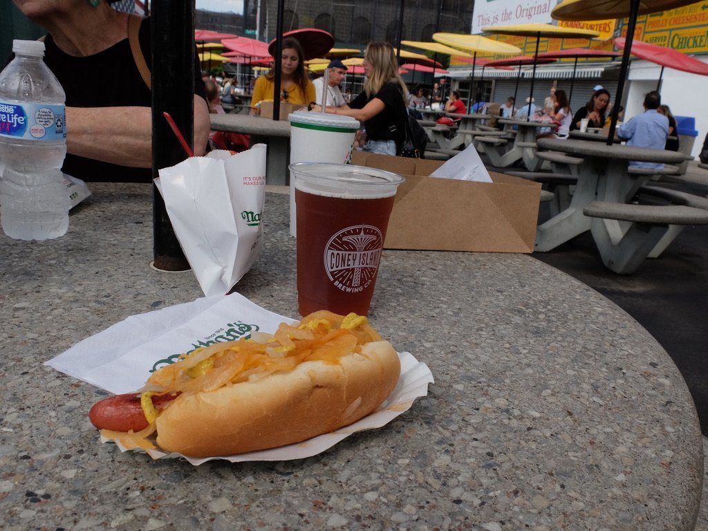  Nathan's, Coney Island, Brooklyn, NY.  Sometimes the container is plastic… 