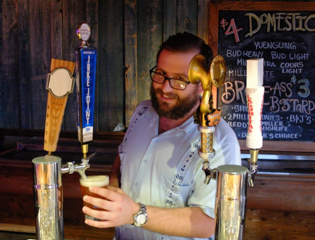  Natchez, Mississippi.  Smoot's Blues Lounge.  Bartenders tend to love &amp;/or appreciate their profession. 