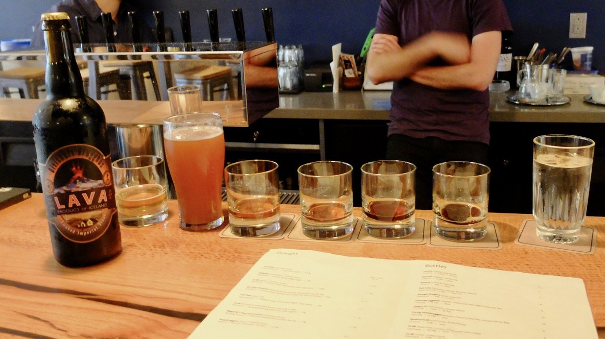  Greenpoint, Brooklyn, NY.  Beer tasting at BÚÐIN. 