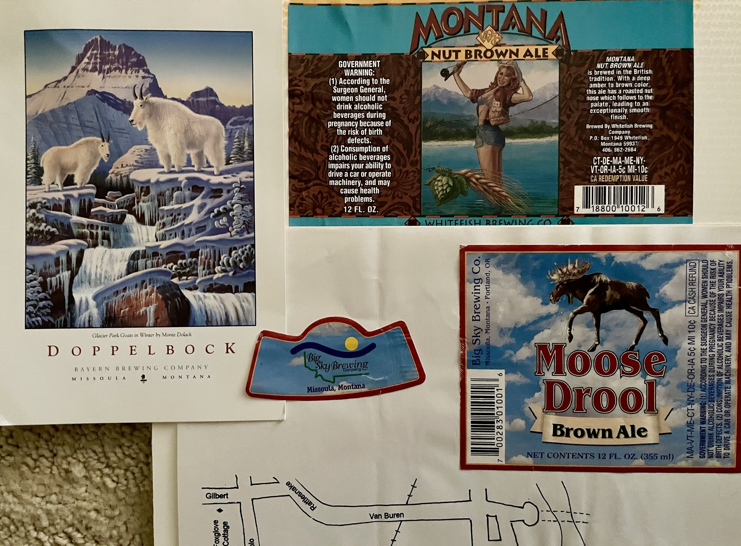 Mementos of a visit to Missoula, Montana.