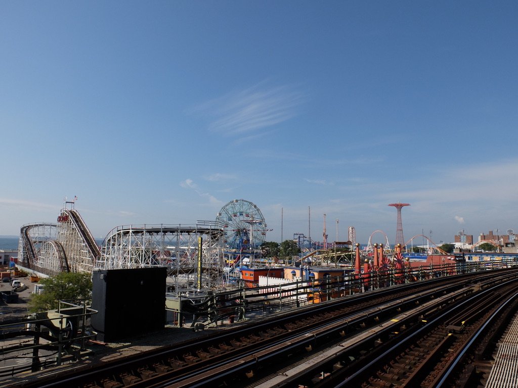  It was pretty thrilling to see the rides appear as we approached Coney Island and… 