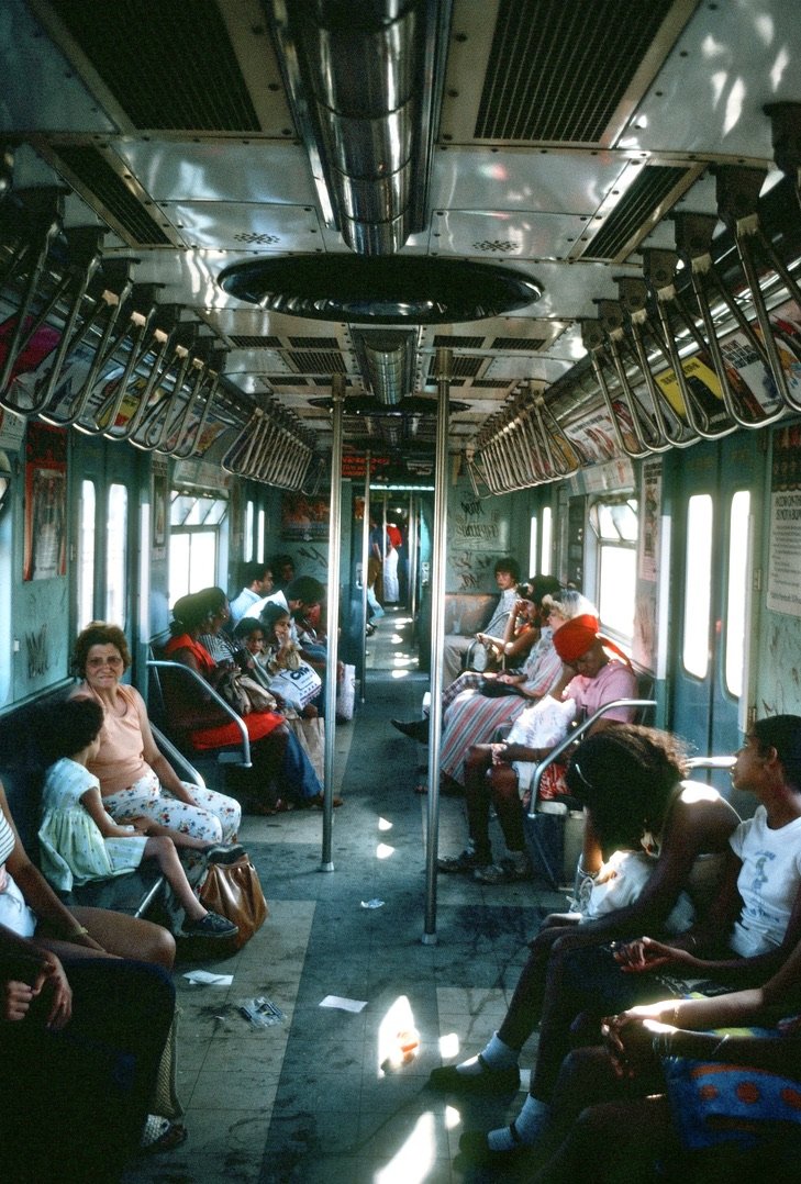  By the 1962-63 World’s Fair, the configuration of the seats had changed &amp; they were now fiberglass.  This photo is c. 1979 on the Flushing/Times Sq. IRT (Independent Rapid Transit) line that went past the old World’s Fair grounds to Times Sq. 
