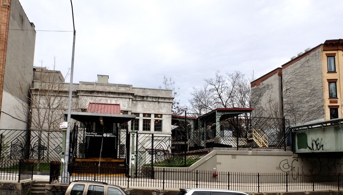 Franklin Ave. Shuttle station that we frequent.