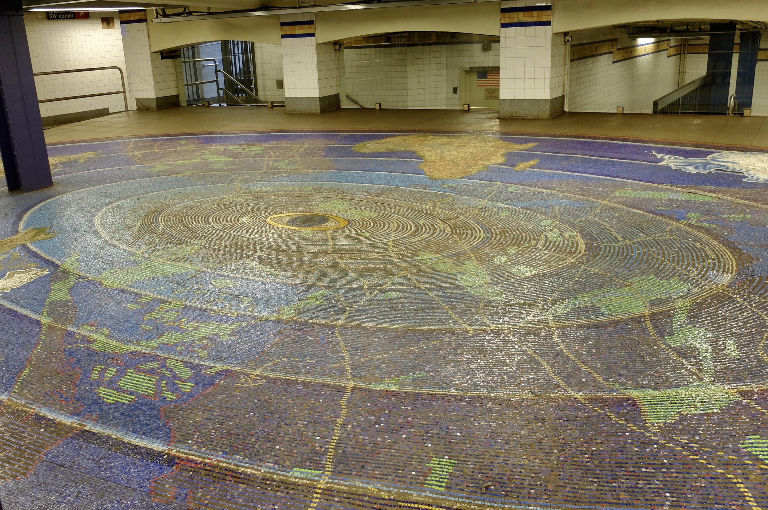  World Trade Center - The Oculus and Transportation Hub   Kristin Jones 1998 Occulua -   Stone &amp; glass mosaic.    