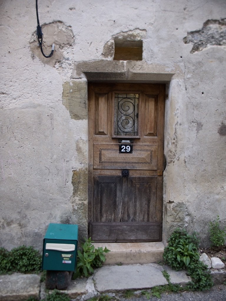 Entrance to one of those buildings on Rue de l'Houme.  This one is dated on the lentil 1367. 