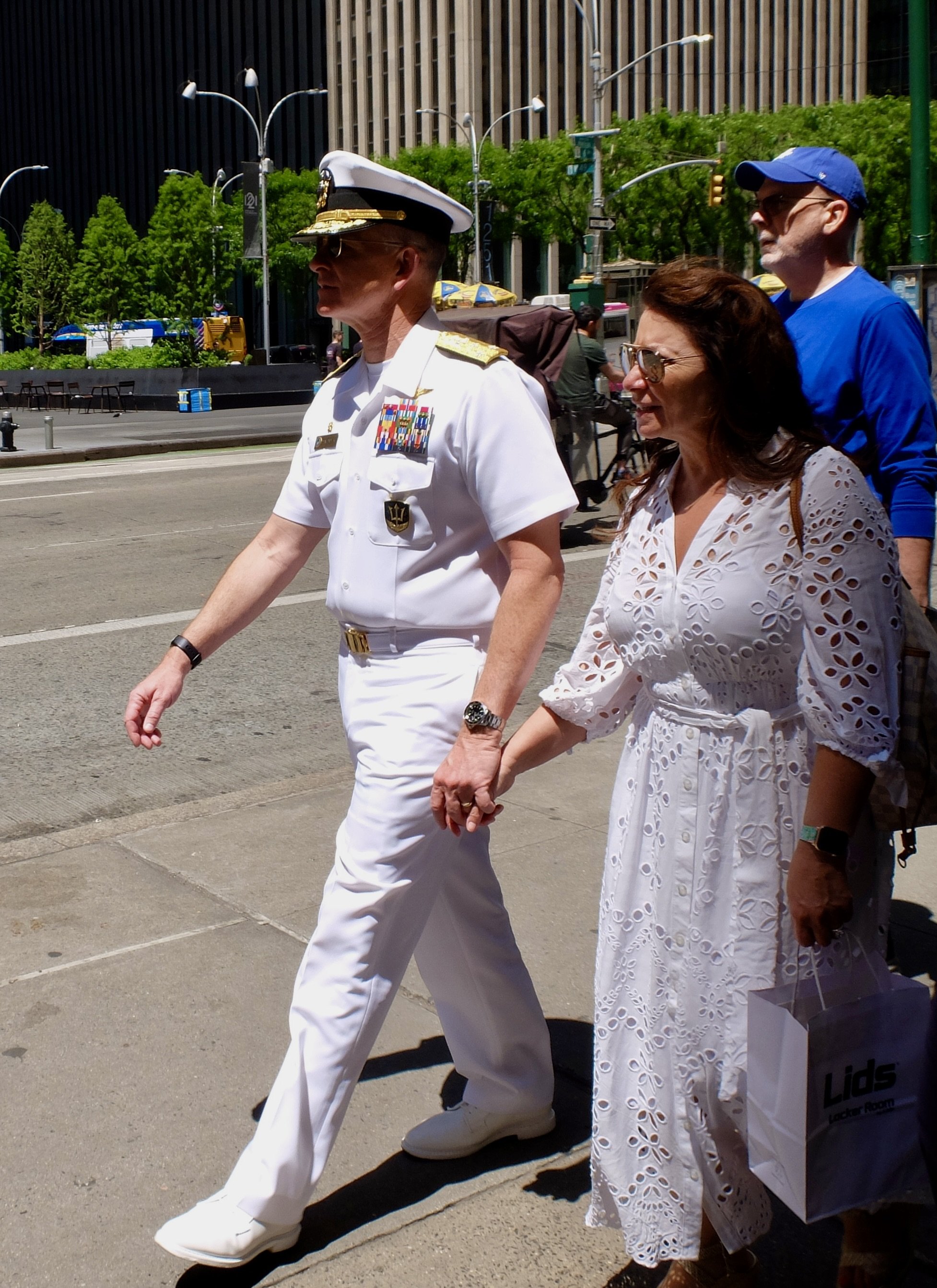  Finally a sailor with some gold braid &amp; multiple campaign bars.  Must be the captain or close to that.   