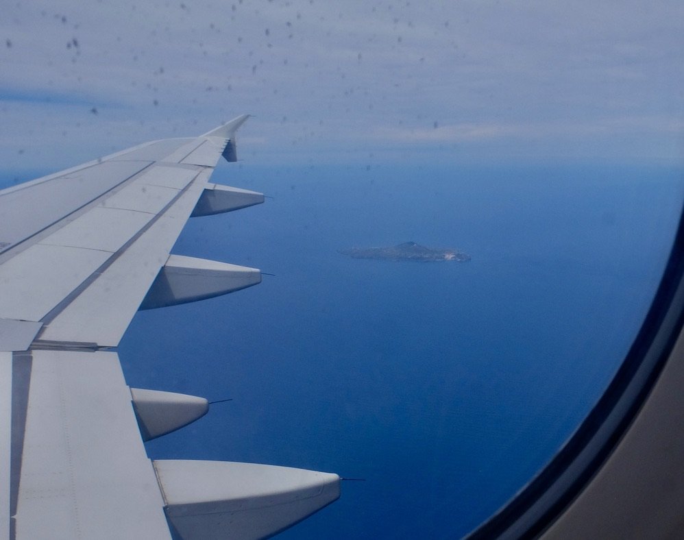  I guessed correctly that this was the Isola di Ustica where we’d be visiting in a few days.    We would be landing soon as I knew the hydrofoil ferry did the trip in two hours.  I had a feeling our ITA craft would be faster. 