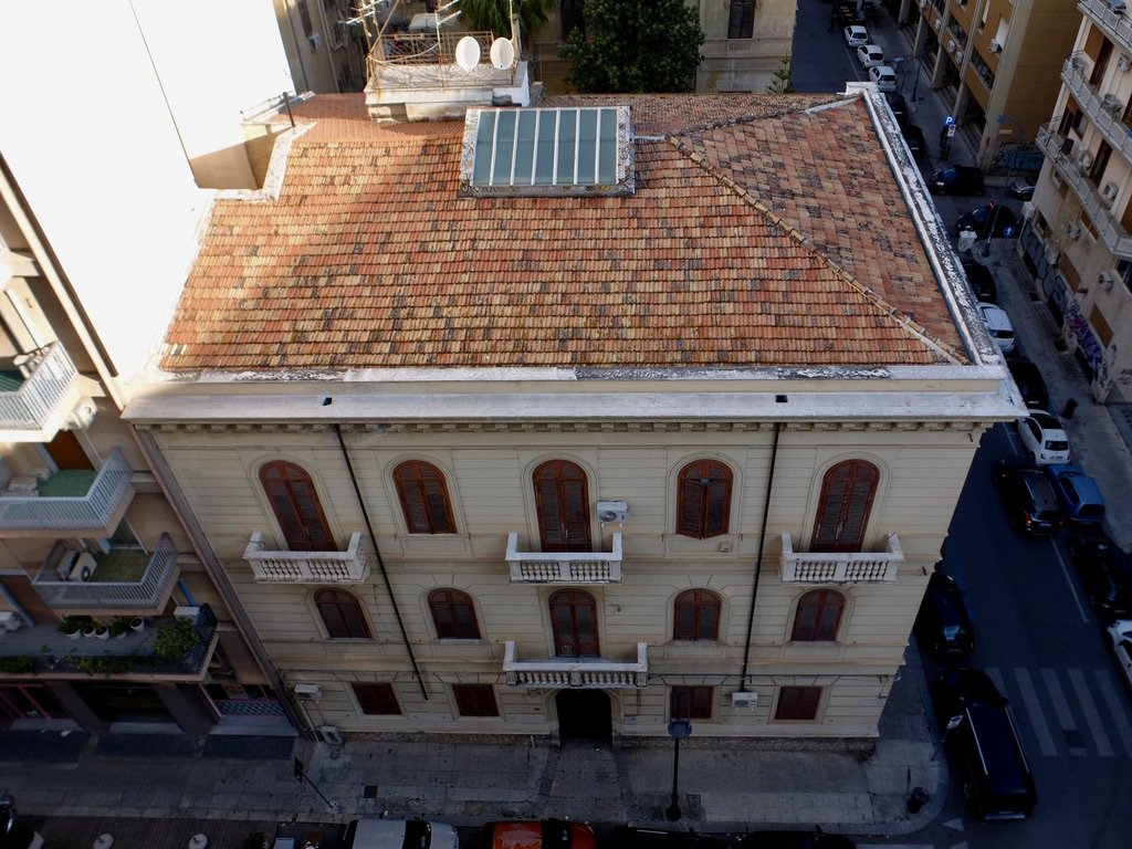  Morning view from Hotel Opera Plaza - Osservatorio Fine Restaurant &amp; Mixology Rooftop.  We kept forgetting to ask the history of this palazzo. 