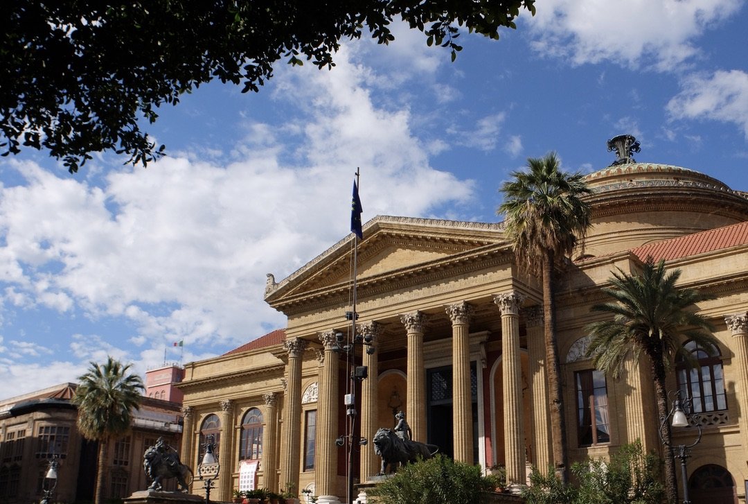   T eatro Massimo Vittorio Emanuele c. 1897 is an  opera house  &amp; opera company located on the Piazza Verdi.  The teatro was closed during the years that the Mafia controlled Palermo.  It was reopened  during the tenure of Mayor Leoluca Orlando. 