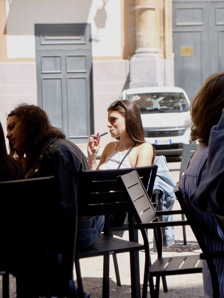  Some well-behaved teenagers sat down near us.  Vaping is big amongst the teens. 