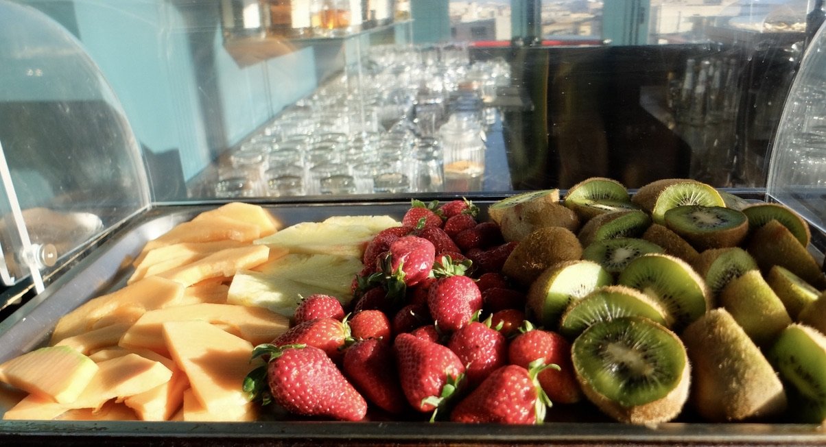 Fruit selection for colazione (breakfast) in the Hotel Opera Palace.