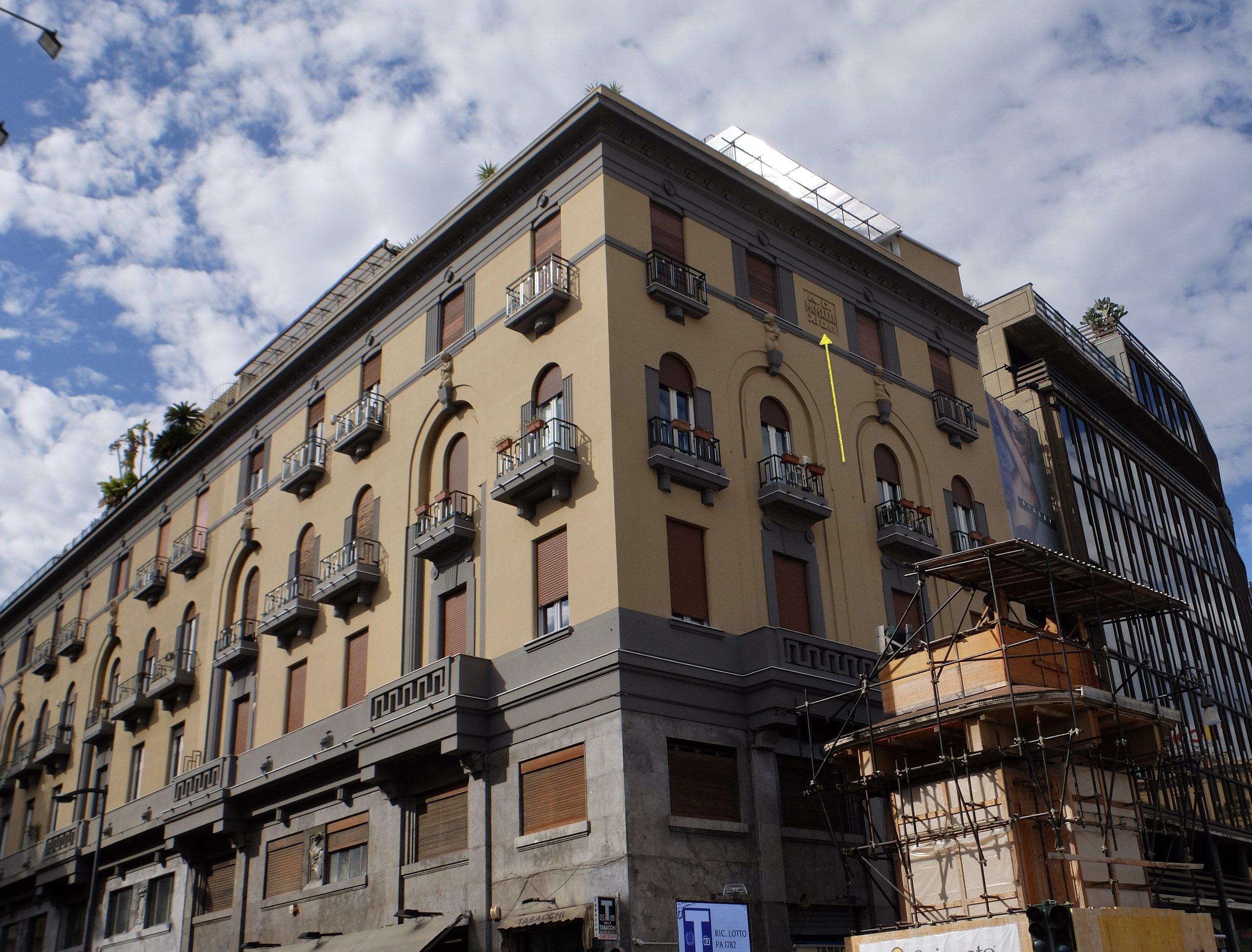  When this building was recently remodeled,  the 1932 inscription from the Fascist time was revealed.  They kept it anyway. 