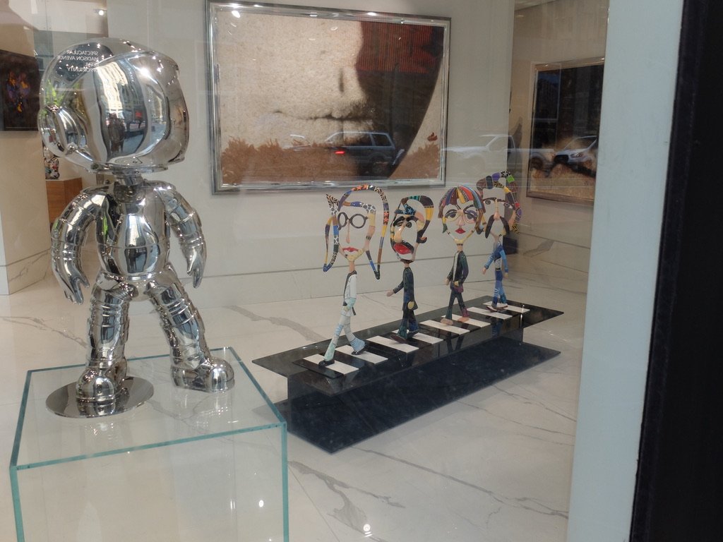 The Beatles - in glass - also, carefully look at the silver robot.
