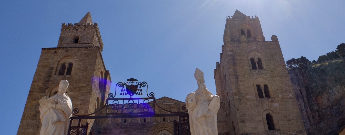  The Cathedral of Cefalù c, 1267.  “The  cathedral  was erected between 1131 and 1240 in the  Norman  architectural style, the island of Sicily having been  conquered by the Normans  in 1091. According to tradition, the building was erected after a v