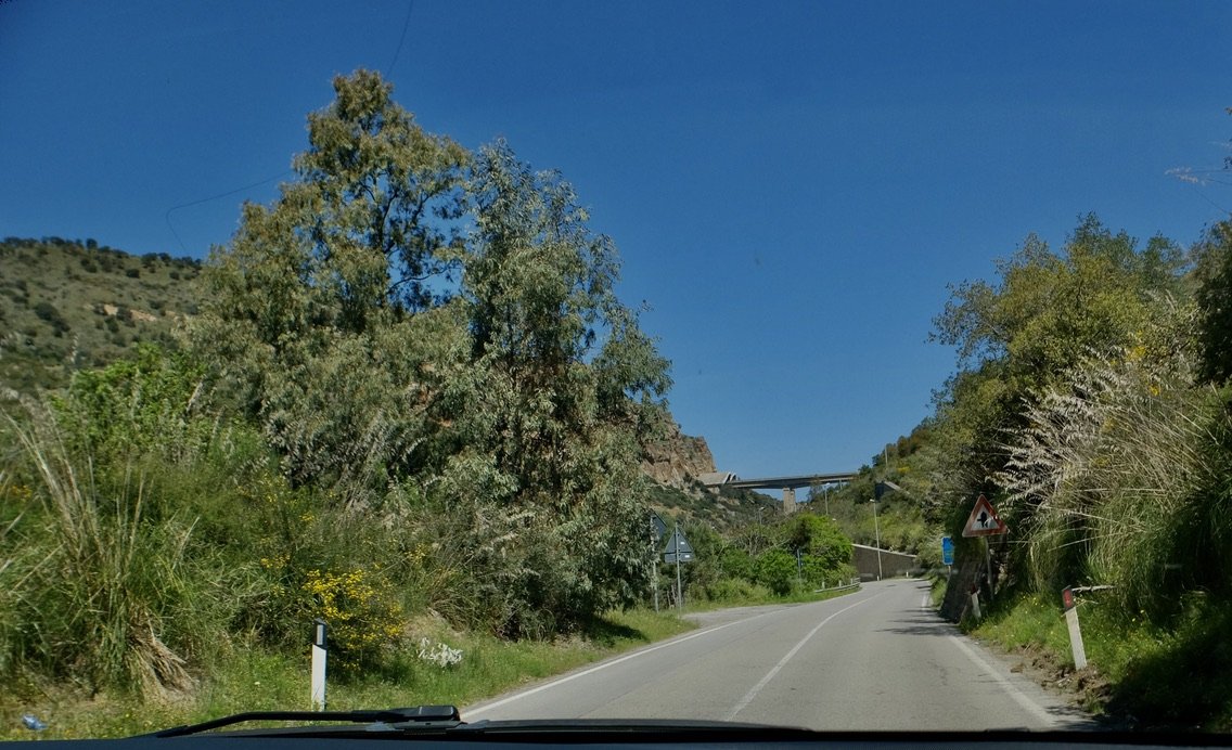  Roads of Targa Florio rally.  Note  the Malpertugio Viaduct in the background. 