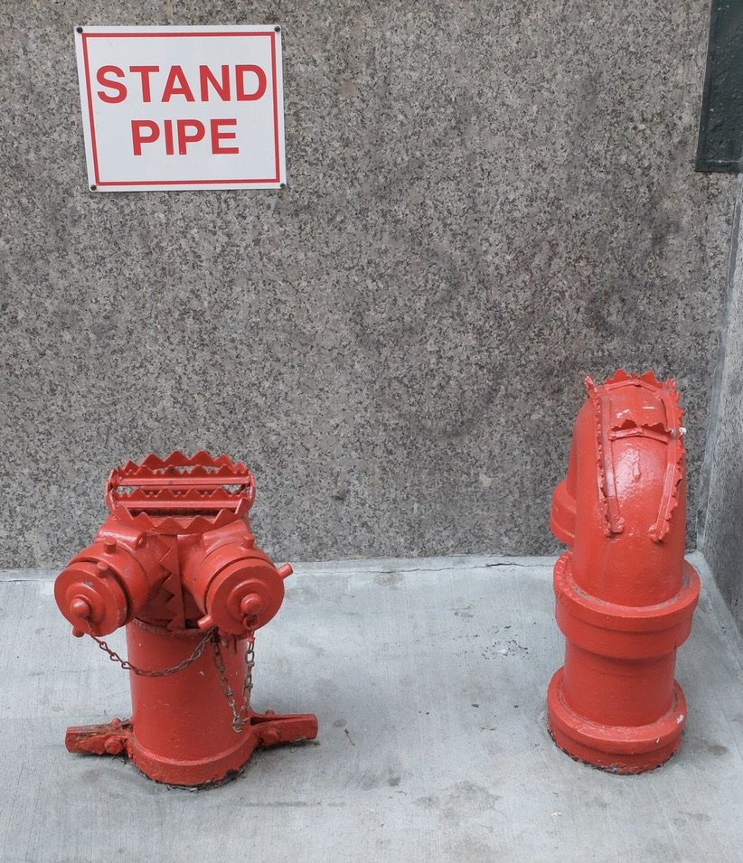 I don't think they want you sitting on these standpipes.