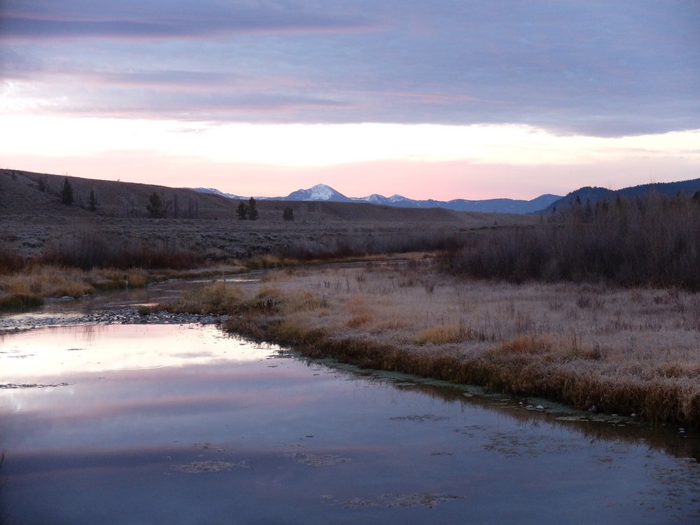 A few moments later; Schwabacher Landing Trail at sunrise.