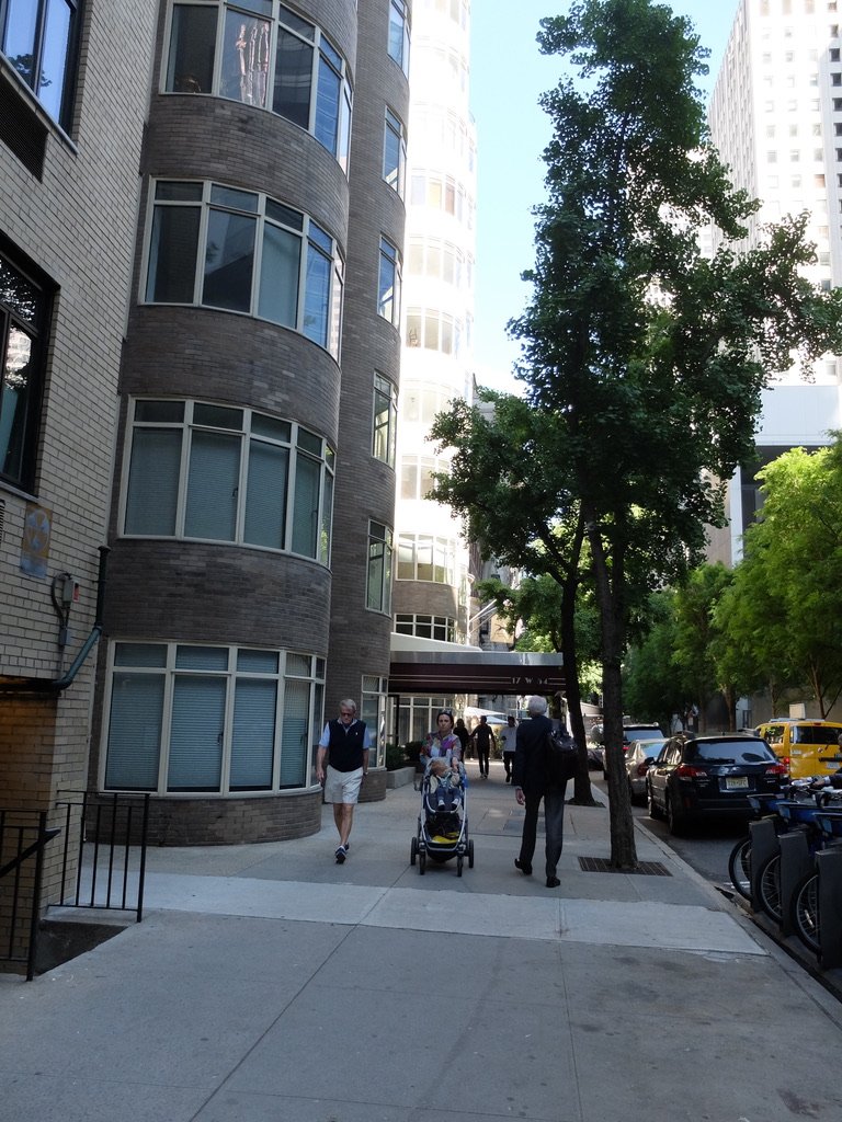  On 54th St. across from the Museum of Modern Art (MoMA), the c. 1935-’36 Rockefeller Apartments.  The now cooperative complex is a NYC Landmark. 