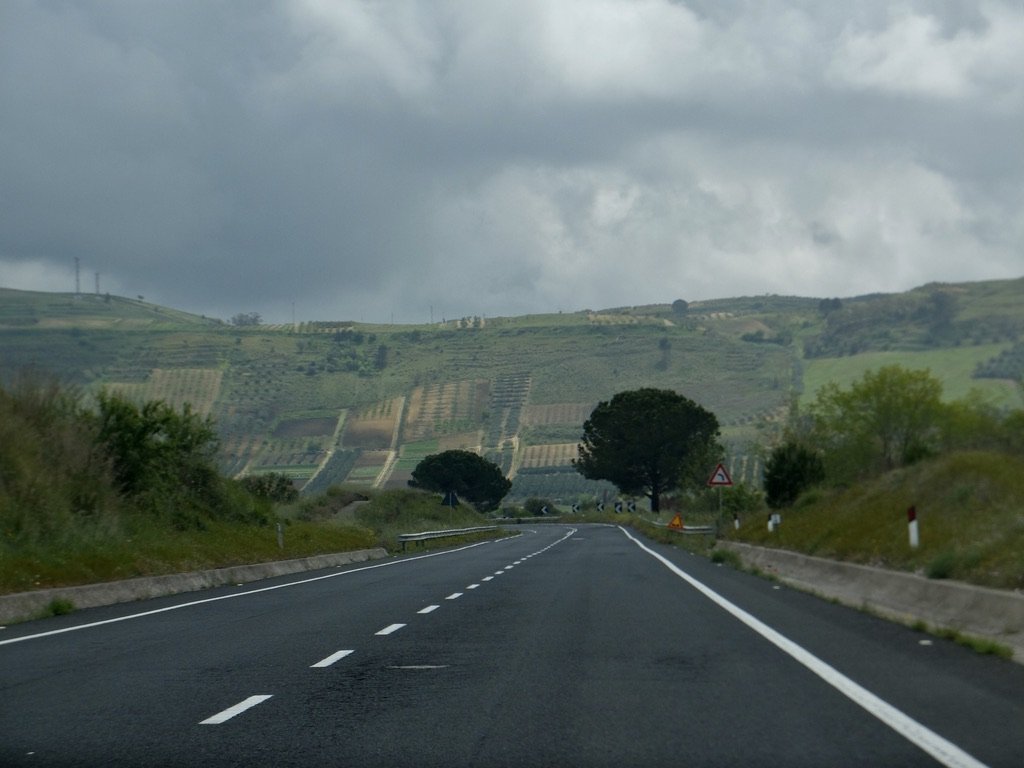 On the road to Caltagirone.