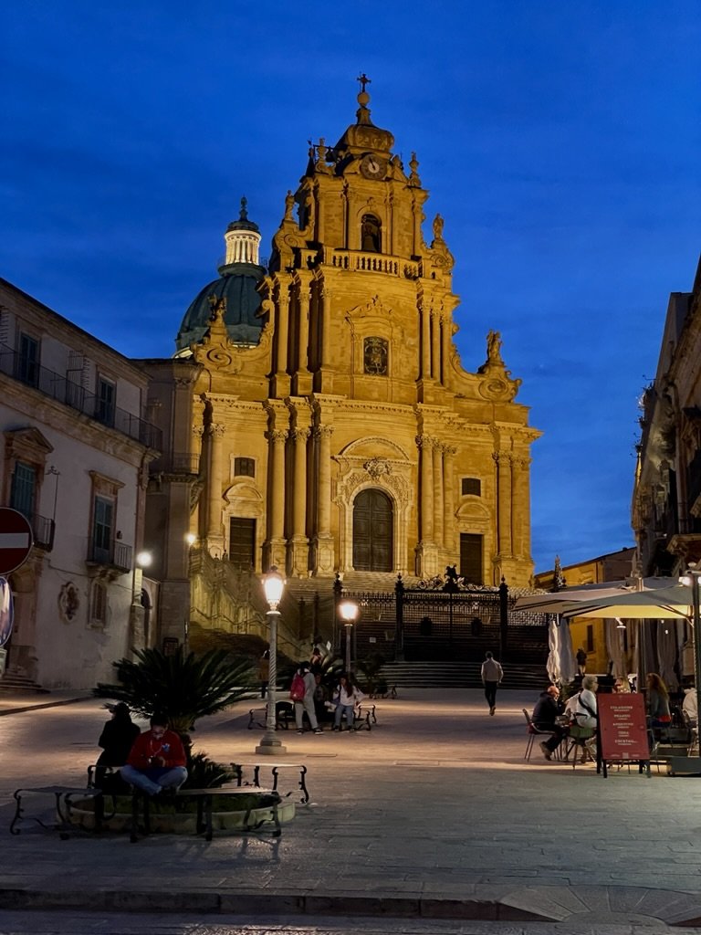  Duomo di San Giorgio is a Baroque church c.  1738 -1775. The cathedral appears in the opening credits of the Italian TV series Inspector Montalbano. 