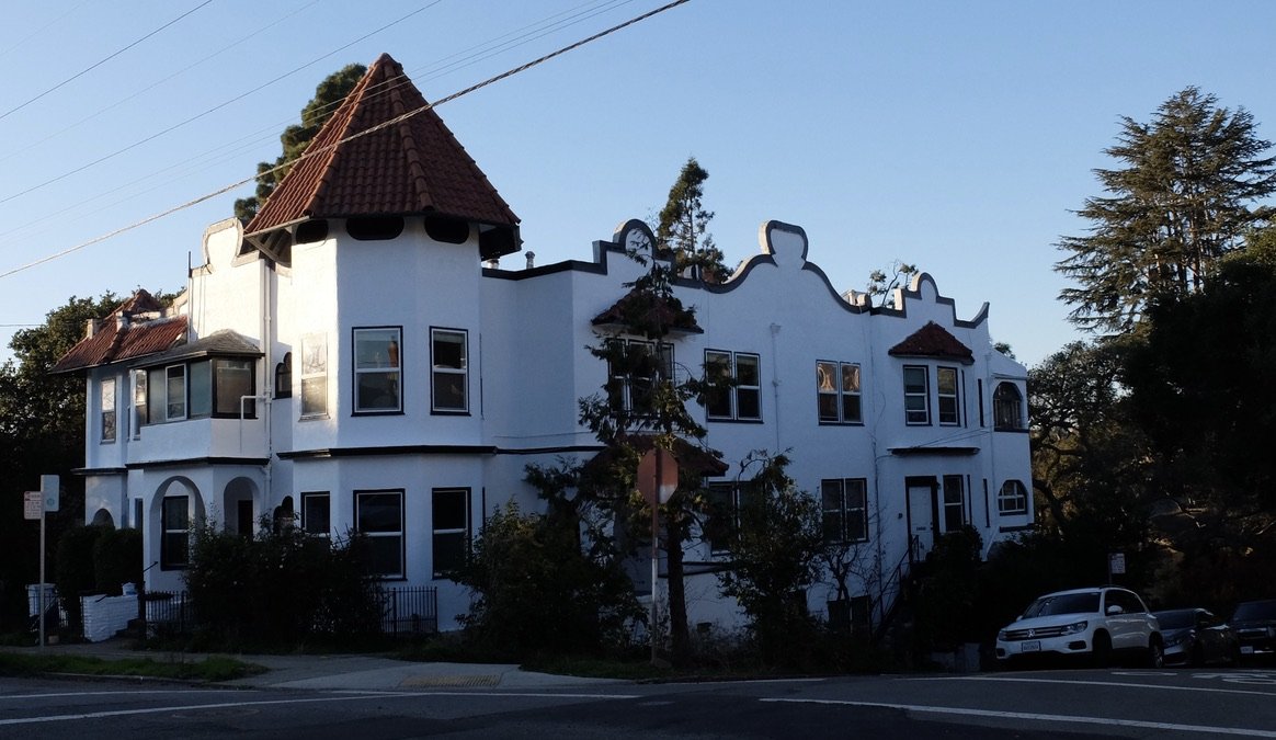  1240 Milvia St. at Berryman.  “This 7406 square foot apartment home has 14 bedrooms and 14.0 bathrooms.” c. 1906. 