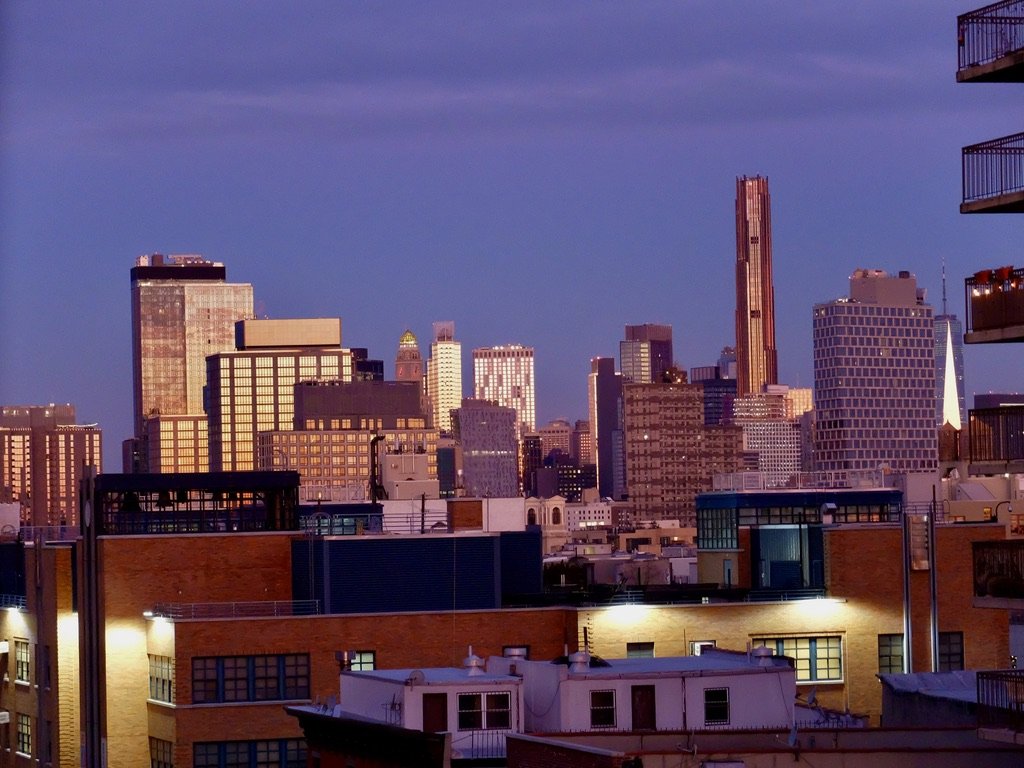 Downtown Brooklyn at dawn from apartment 602.